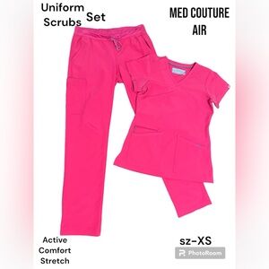 Med Couture Women's Pink Scrub Set